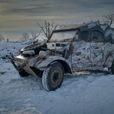 WW2 German Kubelwagen Winter 1944
