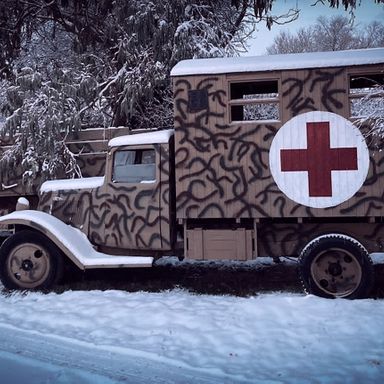 WW2 German ambulance Citroen U23 Truck
