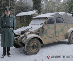 German Officer & Kubelwagen staff car