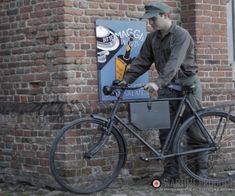 German infantryman with Bicycle.